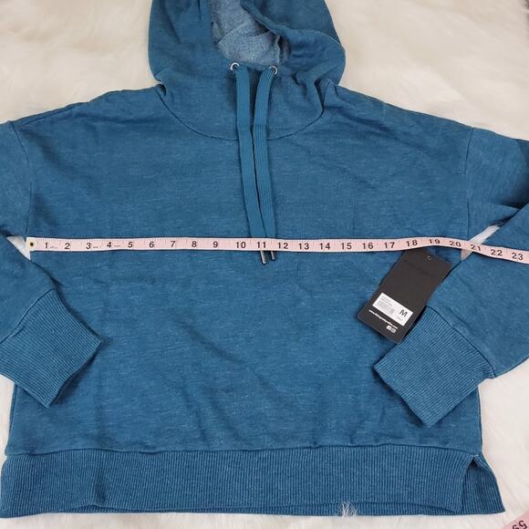 $5 SALE!!! NWT 90 Degree By Reflex Medium Vintage Blue Hoodie $68 - Picture 5 of 8